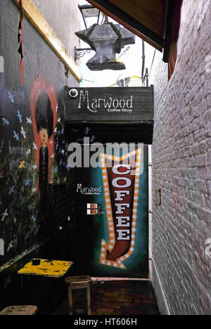 Die schrulligen Marwood Coffee Shop in The Lanes Gegend von Brighton UK Stockfoto