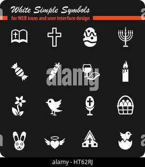 Ostern-Web-Symbole für User Interfacedesign Stock Vektor