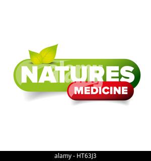 Naturen Medizin Taste Vektor Stock Vektor