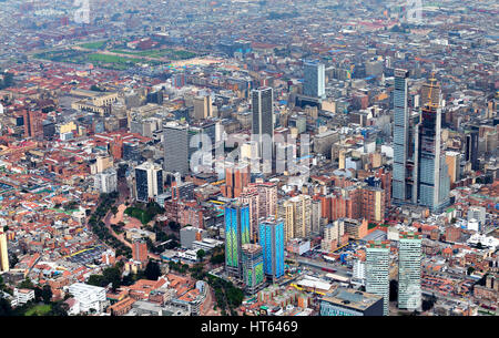 Ansicht der Innenstadt von Bogota von Monserrate Stockfoto