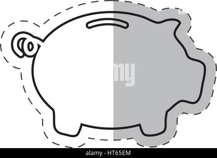 Piggy Geld-Banken-Symbol Stock Vektor