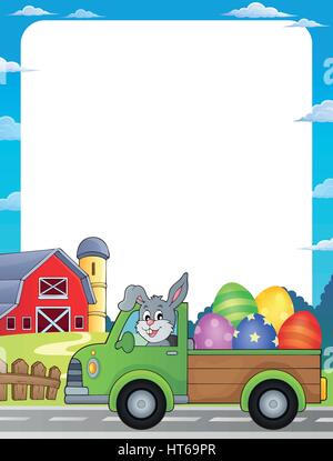 Rahmen mit Ostereier in LKW - eps10 Vektor-Illustration. Stock Vektor
