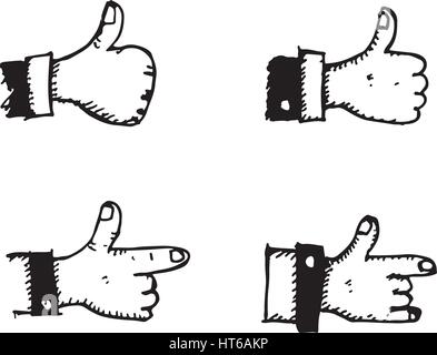 Hand-Symbol Abbildung Doodle Design zeichnen Stock Vektor