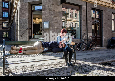 Stadtteil Vesterbro, Kopenhagen hatte einen Ruf als Zentrum der Prostitution und Drogenhandel aber wurde in den letzten Jahren renoviert und Stockfoto