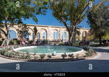 Der Upper Barrakka Gardens in Valletta, Malta Stockfoto