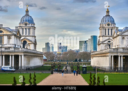 Das Old Royal Naval College ist das architektonische Herzstück der Maritime Greenwich Stockfoto