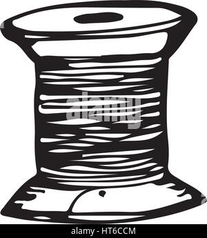 Rolle von Baumwolle Hand zeichnen Doodle Illustration design Stock Vektor