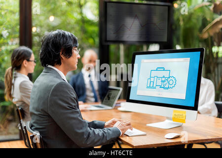 Strategie-Ritter Diagrammsymbol Konzept Stockfoto