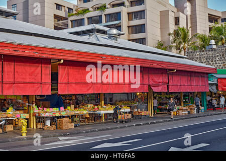 Honolulu, Hawaii, USA - 6. August 2016: The Chinatown Historic District ist eine beliebte lokale Ziel und touristische Attraktion in Hawaii Stockfoto