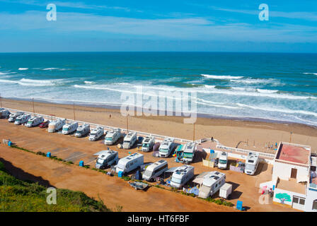 Camping El Barko, Website für Wohnmobile, Sidi Ifni, Guelmim-Oued Region, Marokko Stockfoto