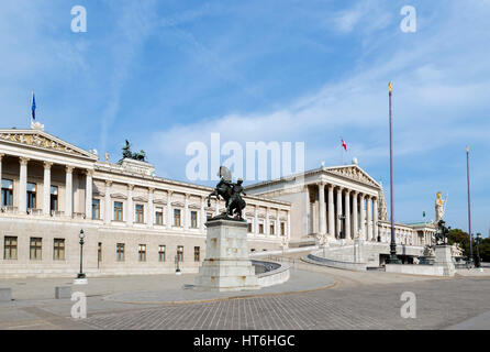 Parlamentsgebäude, Vienna. Nationalrat, Ringstraße, Wien, Österreich Stockfoto