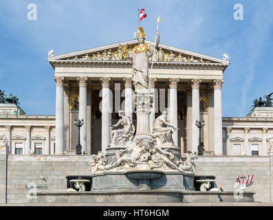 Parlamentsgebäude, Vienna. Nationalrat, Ringstraße, Wien, Österreich Stockfoto