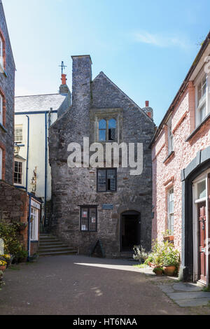 Tudor Kaufmannshaus, Tenby, Wales, UK Stockfoto