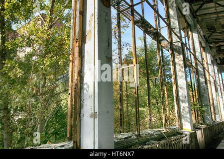 Verlassene Gebäude Interieur In Tschernobyl-Zone. Tschernobyl-Katastrophe Stockfoto