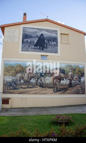 Wandbilder Wandmalerei in Fonni, Sardinien Stockfoto