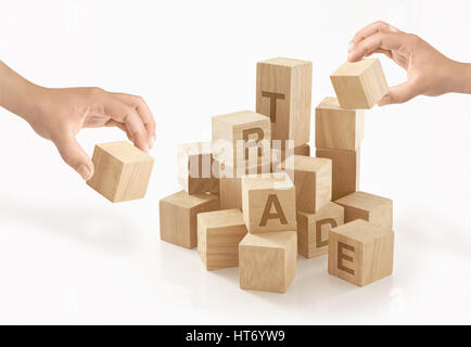 Konzept der Wirtschaft & Währung auf isolierte Hintergrund. Stockfoto