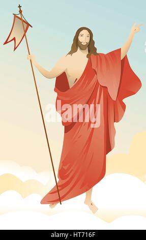 Auferstandenen Jesus Christus Stock Vektor