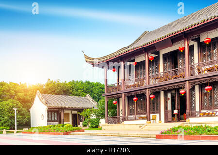 Alte Gebäude haben ethnische Merkmale, China Jiaxing. Stockfoto