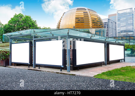 Leeren Plakatwand in der modernen Stadt-Platz Stockfoto