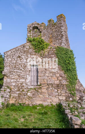 Catoira ist eine Gemeinde in Galicien, Spanien, befindet sich in der Provinz Pontevedra. Catoira ist berühmt für seine Ruinen des Torres Do Oeste (Türme der Stockfoto