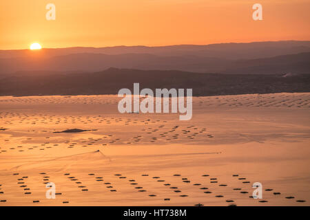 Sie sind der Ría de Muros e Noia, Ría de Arousa, Ría de Pontevedra und der Ría de Vigo. Stockfoto