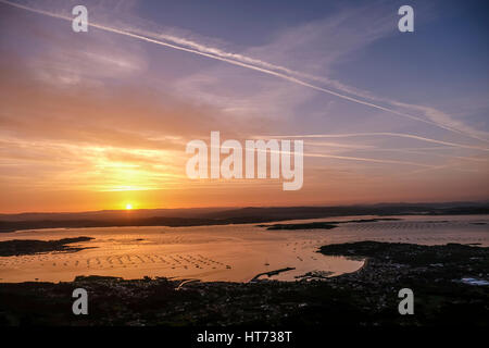 Sie sind der Ría de Muros e Noia, Ría de Arousa, Ría de Pontevedra und der Ría de Vigo. Stockfoto