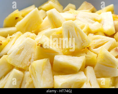 Geschlossen bis Geschnetzeltes Ananas Stockfoto