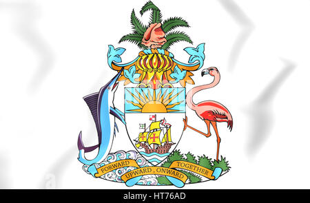 Wappen der Bahamas. 3D Illustration. Stockfoto