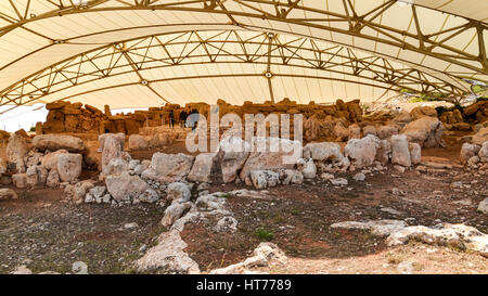 Prähistorische Tempel Mnajdra - Malta Stockfoto