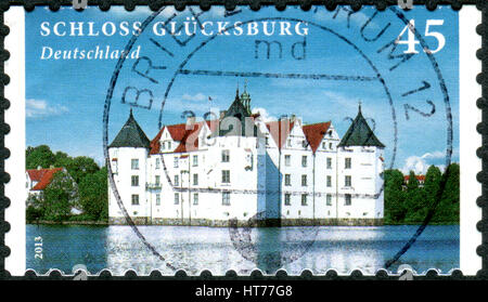 Deutschland - ca. 2013: Eine Briefmarke gedruckt in Deutschland, zeigt eine Schloss Glücksburg, ca. 2013 Stockfoto