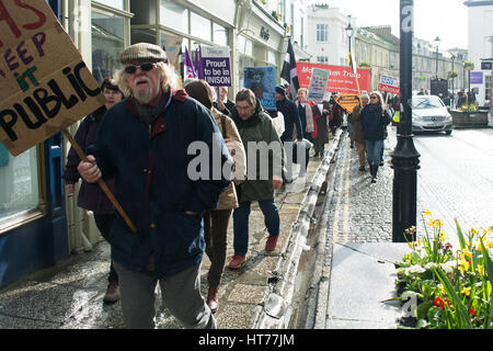 NHS Proteste, Truro Stockfoto