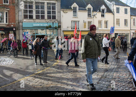 NHS Proteste, Truro Stockfoto