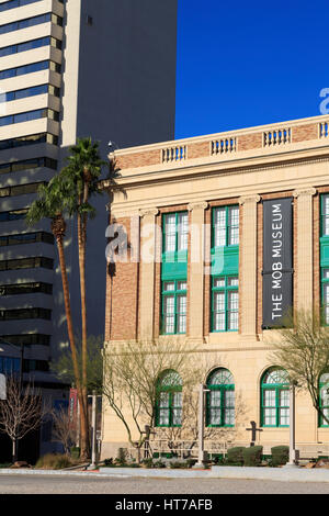 Der Mob Museum, Geschaeftsviertel, Las Vegas, Nevada, USA Stockfoto