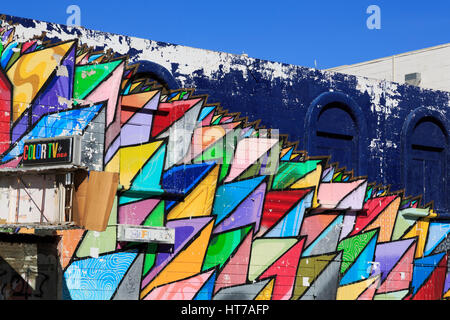 Verlassene Gebäude, 7th Street, Downtown District, Las Vegas, Nevada, USA Stockfoto