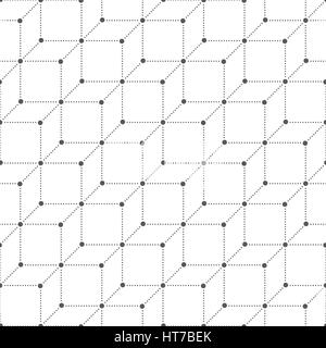 Nahtlose Muster. Abstrakten geometrischen Hintergrund in Form von Stufen. Moderne original Textur mit sich wiederholenden Pünktchen, gepunktete Diagonale Sechsecke. V Stock Vektor