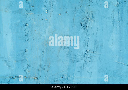 Hintergrund blau bemalte Betonwand Stockfoto