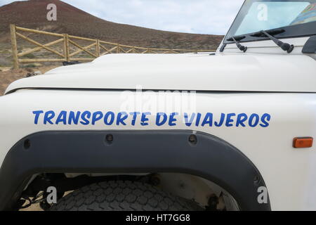 Touristischen Jeep auf La Graciosa Stockfoto