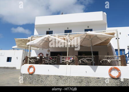 Restaurant, La Graciosa Stockfoto