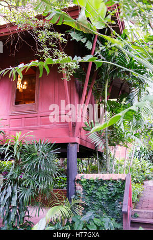 Jim Thompson Haus was ist Jim Thompson House, Geschäft und Haus der verjüngten thailändische Seidenindustrie geworden. Stockfoto