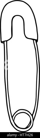 Isolierte ClipArt einer Sicherheitsnadel Stock Vektor