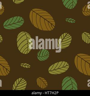 Handgezeichnete Vektor Hintergrund mit Blättern Stock Vektor