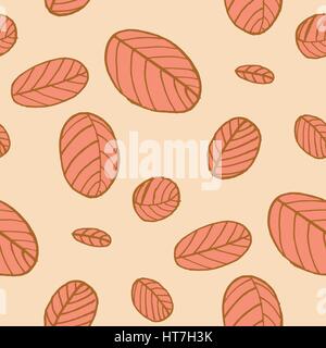 Handgezeichnete Vektor Hintergrund mit Blättern Stock Vektor