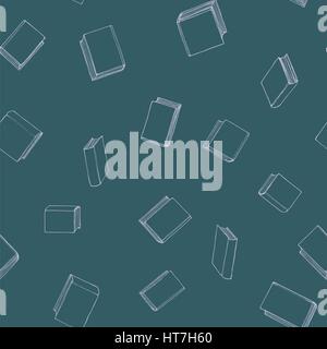 Nahtloses Muster mit Hand gezeichnet Hardcover-Bücher Stock Vektor