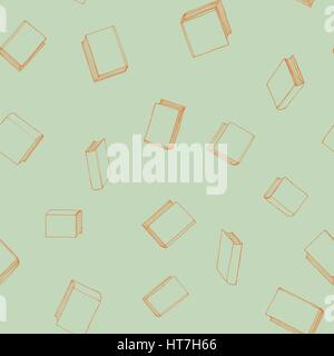 Nahtloses Muster mit Hand gezeichnet Hardcover-Bücher Stock Vektor