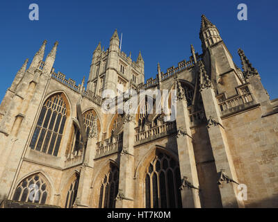 Die Abbey Church of Saint Peter and Saint Paul (aka Bath Abbey) in Bath, Großbritannien Stockfoto