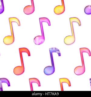 Nahtlose Textur bunte Noten Stockfoto