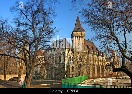 Vajdahunyad-Burg im Stadtwäldchen (Városliget), Budapest, Ungarn Stockfoto