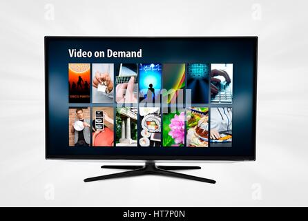 Video-on-Demand-VOD-Anwendung oder einen Dienst im smart TV. Stockfoto