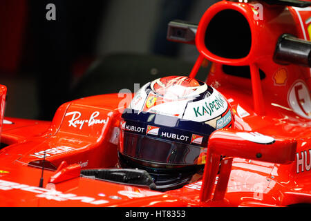 Barcelona, Spanien. 8. März 2017. Kimi Räikkönen (FIN #7), Scuderia Ferrari Foto: Cronos/Hasan Bratic Credit: Cronos Foto/Alamy Live-Nachrichten Stockfoto