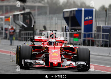 Barcelona, Spanien. 8. März 2017. Kimi Räikkönen (FIN #7), Scuderia Ferrari Foto: Cronos/Hasan Bratic Credit: Cronos Foto/Alamy Live-Nachrichten Stockfoto